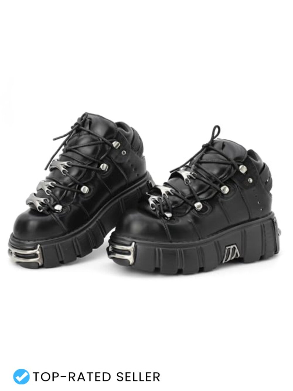 Waterproof Synthetic Leather Lace-up Platform Combat Boots